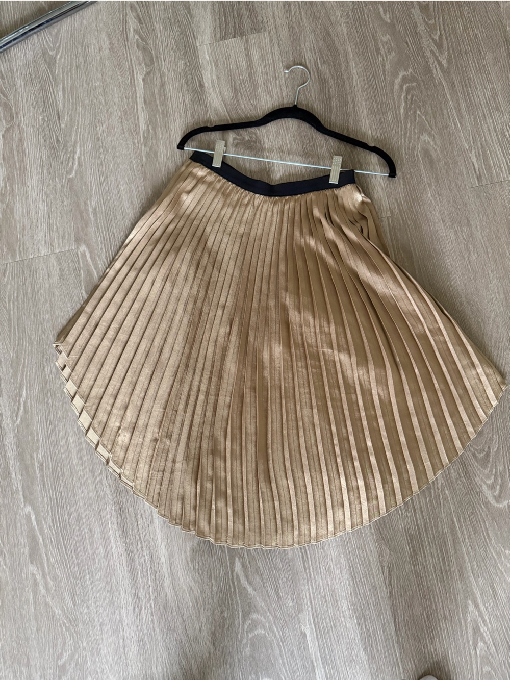 Joie Gold Pleated Skirt
